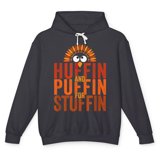 Thanksgiving Run Turkey Trot Huffin And Puffin Chicken Fall Unisex Lightweight Hoodie