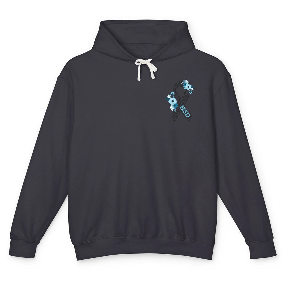 Hypermobility Spectrum Disorder Awareness HSD Zibra Ribbon Unisex Lightweight Hoodie