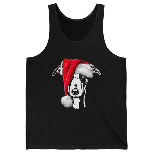 Merry Christmas Funny Whippet Santa Claus Hat Xmas Dog Retro Unisex Jersey Tank