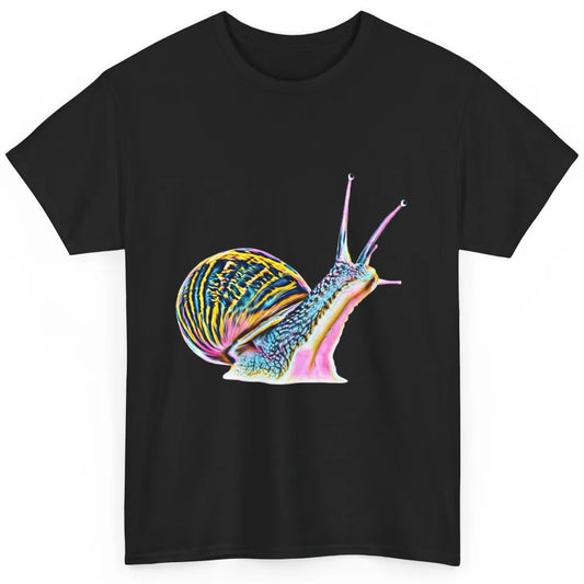 Cute Snail Motif Mollusk Shell Colorful Retro Vintage Snails Classic Unisex T-Shirt