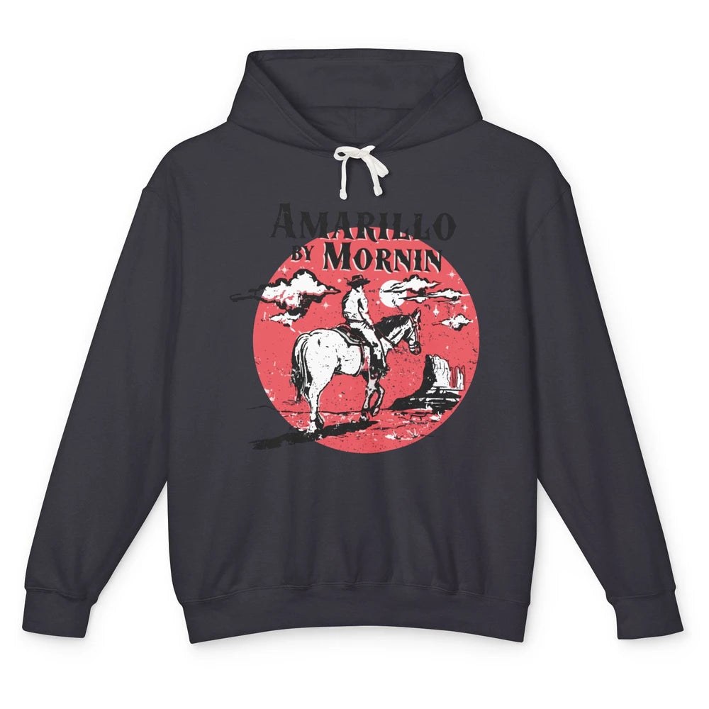 Retro Country Music Amarillo By Morning Western Cowboy Gift Unisex Lightweight Hoodie