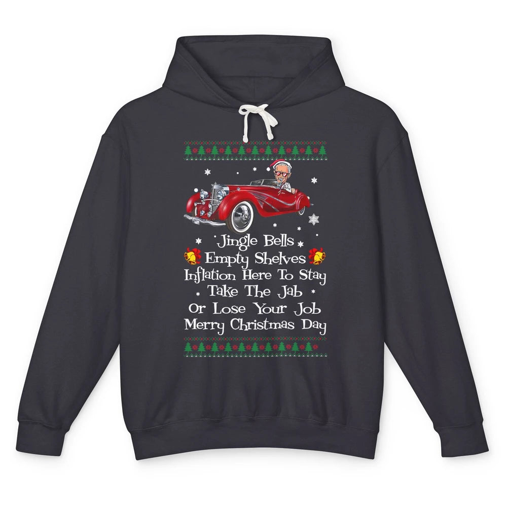 Funny Joe Biden Driving Jingle Bells Santa Christmas Costume Unisex Lightweight Hoodie