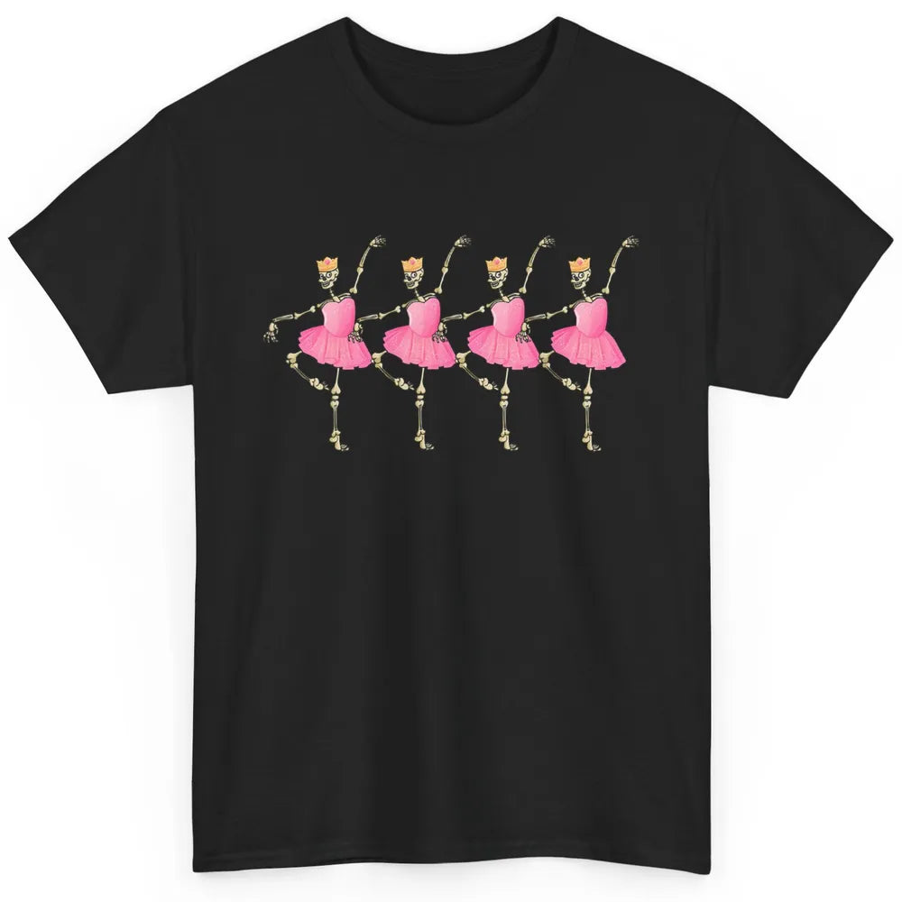 Dancing Skeleton Ballerina Ballet Dancer Spooky Halloween Classic Unisex T-Shirt