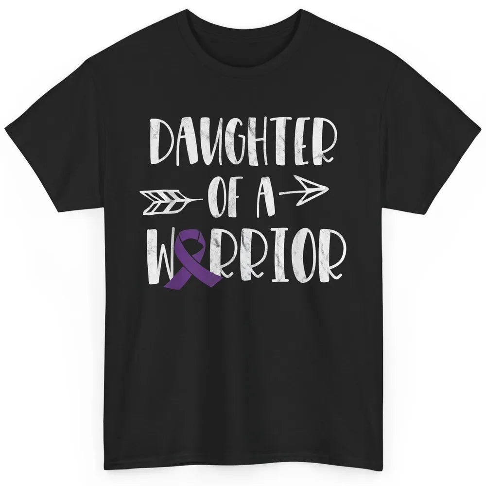 Daughter Warrior Dementia Purple Ribbon Alzheimers Awareness Classic Unisex T-Shirt