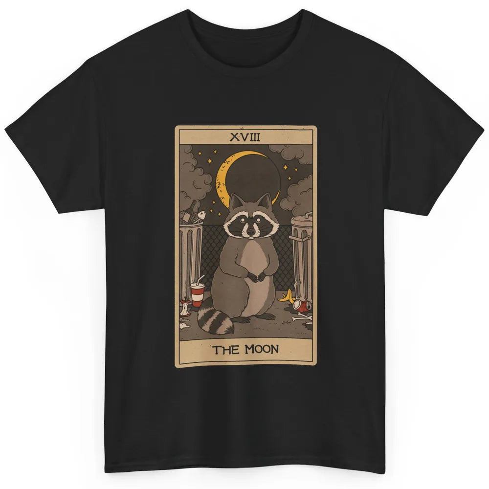 The Moon Raccoon Tarot Card Vintage Opossum Trashed Panda Classic Unisex T-Shirt