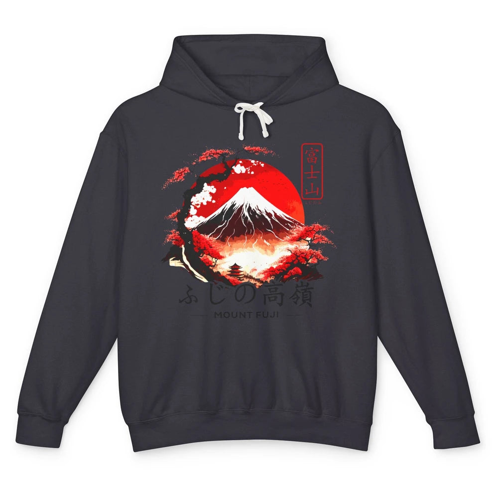 Vintage Sunset Mount Fuji The Highest Mountain In Japan Unisex Lightweight Hoodie