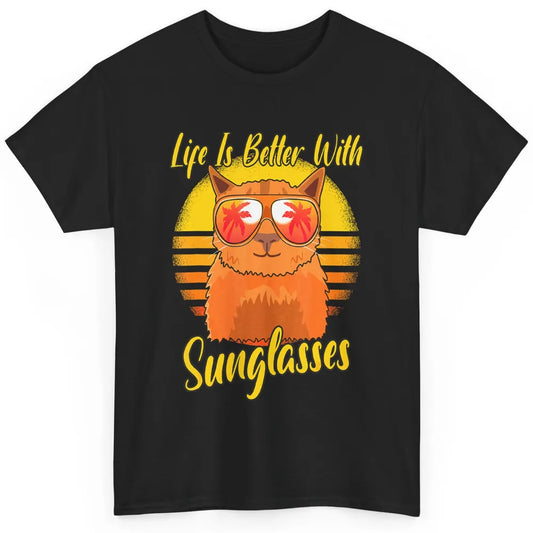 Better Sunglasses Orange Cat Summer Holiday Beach Vacation Classic Unisex T-Shirt