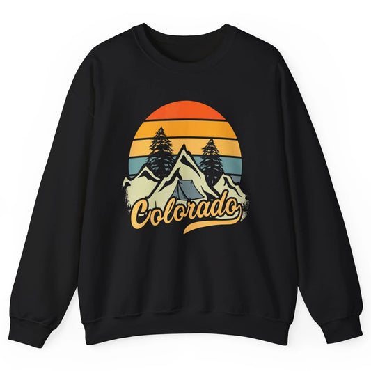 Vintage Nature Colorado Retro Mountain Hiking Camping Travel Unisex Crewneck Sweatshirt