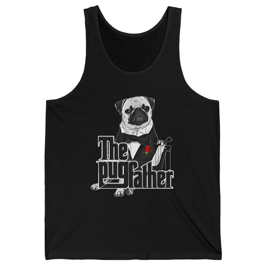 The PugFather Funny Puggy Face Pug Dad Dog Lovers Gifts Unisex Jersey Tank