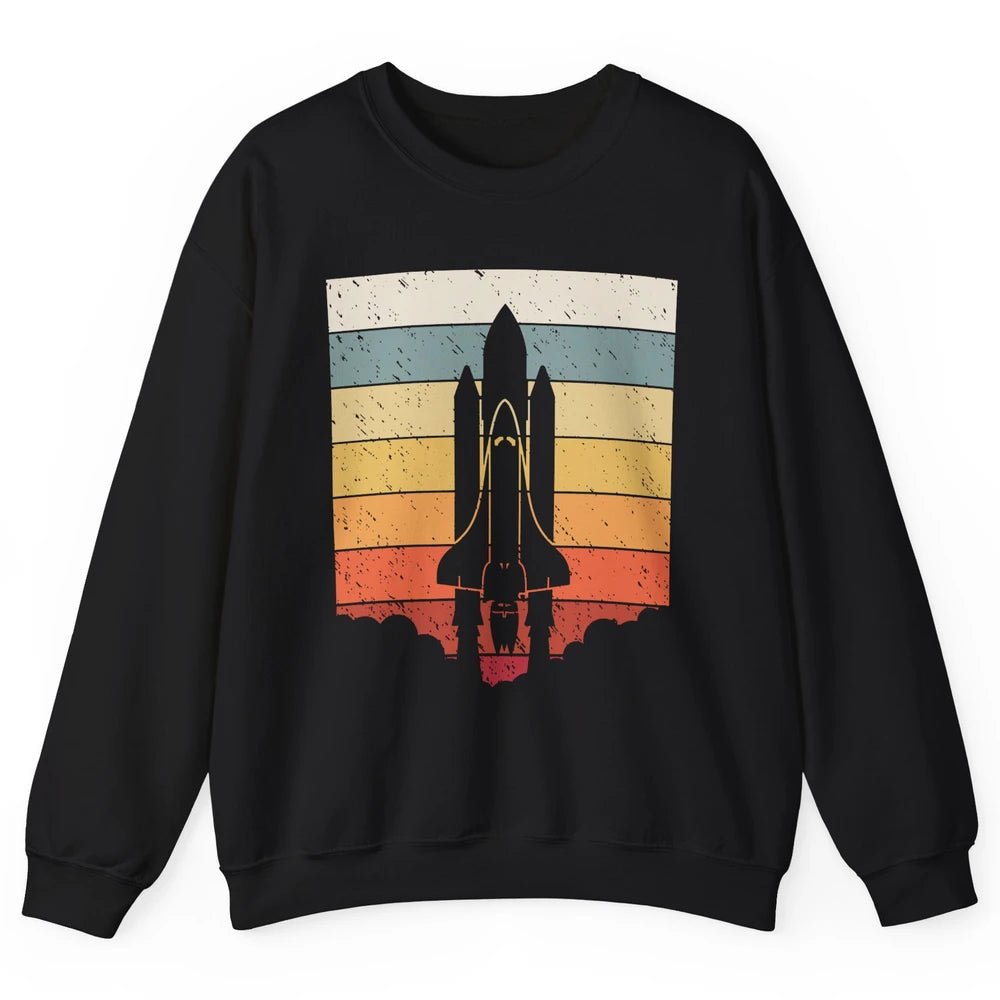 Vintage Astronaut Spaceship Spacecraft Spaceman Astrology Unisex Crewneck Sweatshirt