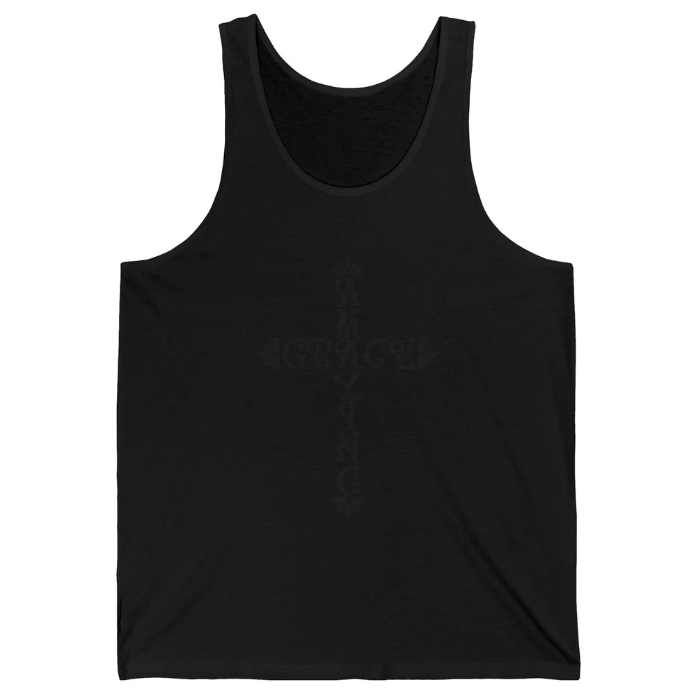 Amazing Grace Jesus Cross God Lovers Christian Religious Unisex Jersey Tank