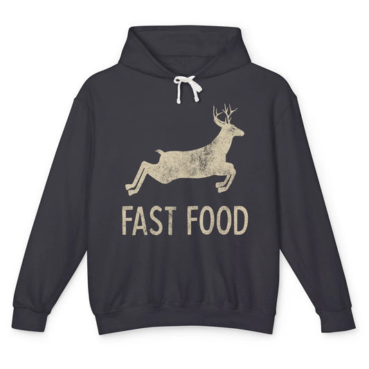 Funny Hunting Deer Joke Dad Hunter Sarcastic Fast Food Retro Unisex Lightweight Hoodie