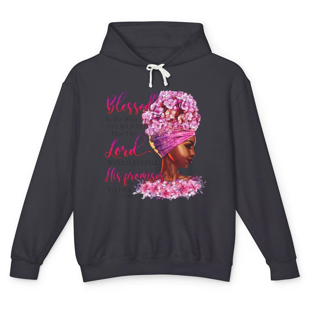 Black Girl In The Midst Of Storm Believe In God Christian Unisex Lightweight Hoodie