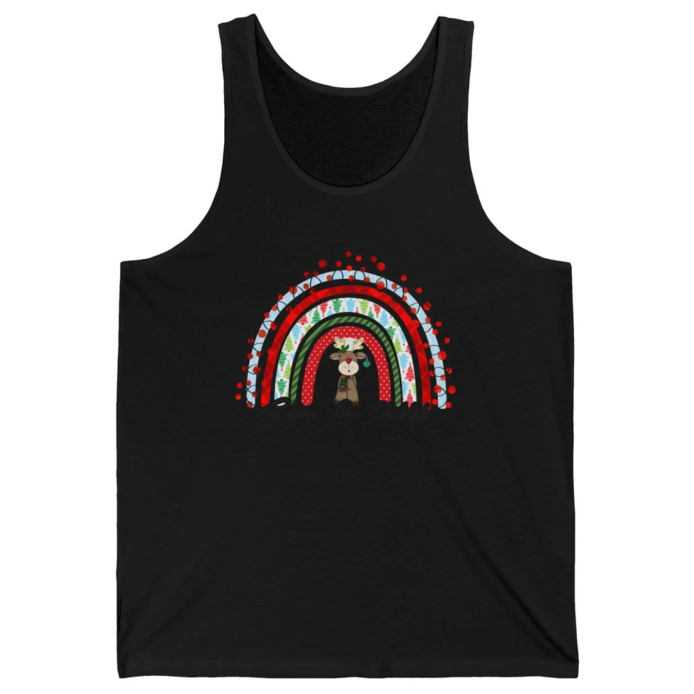 Boho Christmas Tree Rainbow Shine Like Reindeer Christmas Unisex Jersey Tank