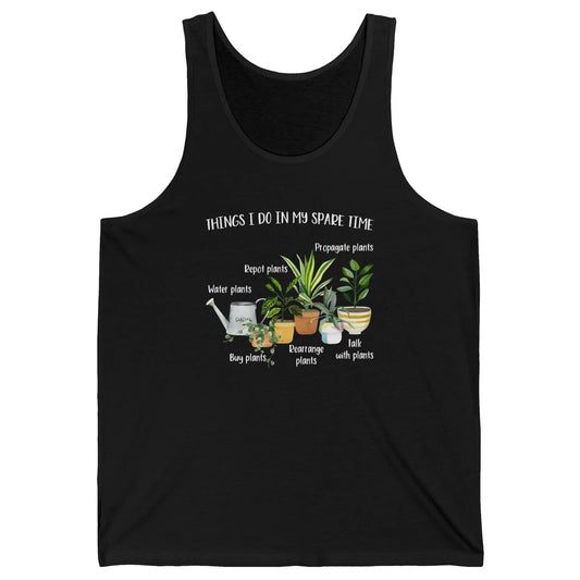 Things I Do In Spare Time Floral Plants Mom Botanical Garden Unisex Jersey Tank