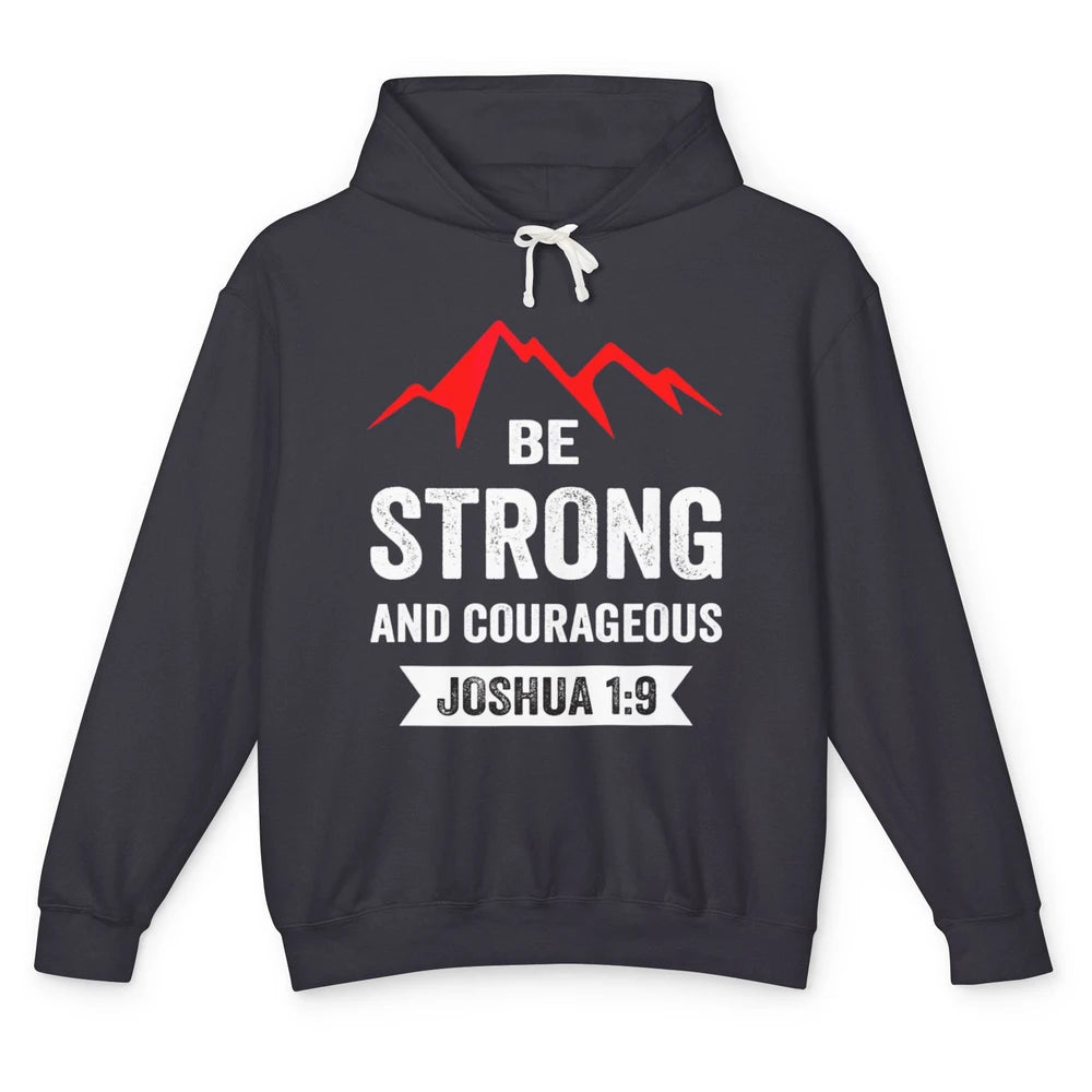 Be Strong And Courageous Bible Verse Jesus Christian Retro Unisex Lightweight Hoodie