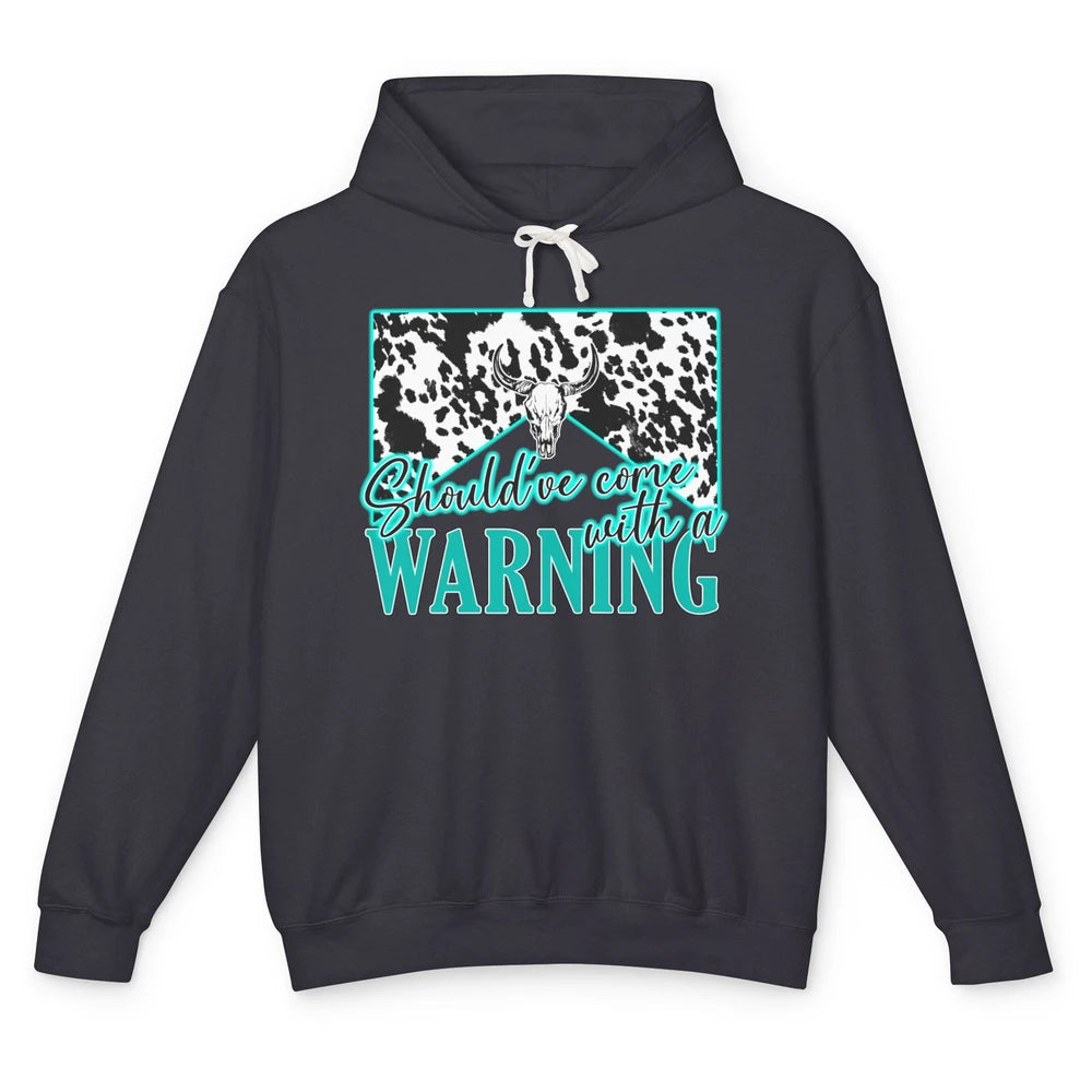 Leopard Cow Skull Should've Come With A Warning Western Unisex Lightweight Hoodie