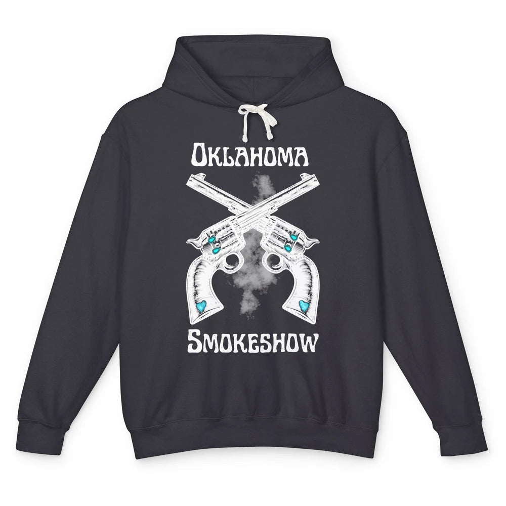 Retro Cowgirl Oklahoma Smokeshow Western Country Small Town Unisex Lightweight Hoodie