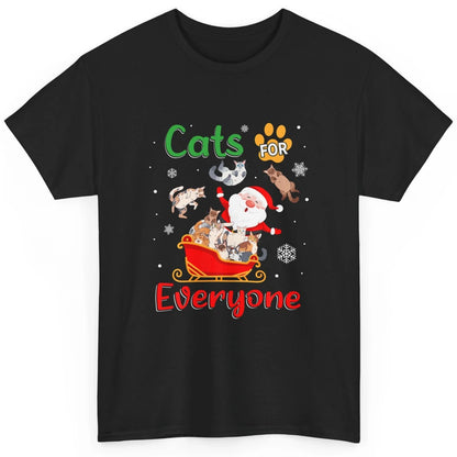 Merry Christmas Cats For Everybody Reindeer Xmas Santa Claus Classic Unisex T-Shirt