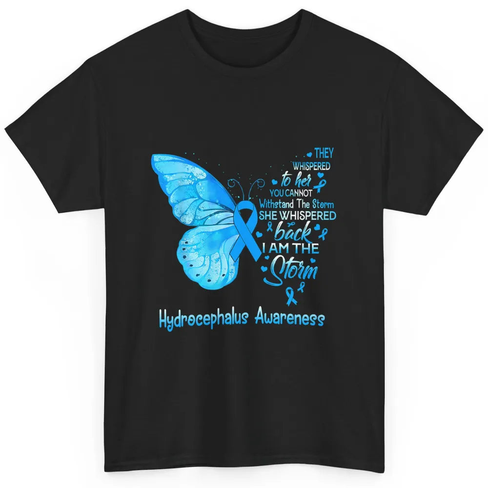 The Storm Butterfly Blue Warrior Hydrocephalus Cancer Month Classic Unisex T-Shirt