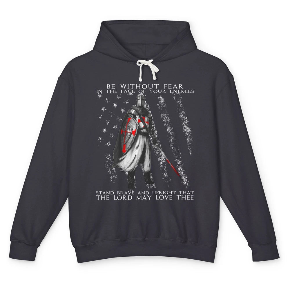 Knight Templar's Oath Be Without Fear In Your Enemies' Face Unisex Lightweight Hoodie