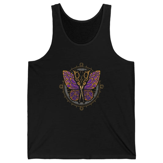 Woman Hair Butterfly Barber Hairstylist Hairdresser Retro Unisex Jersey Tank