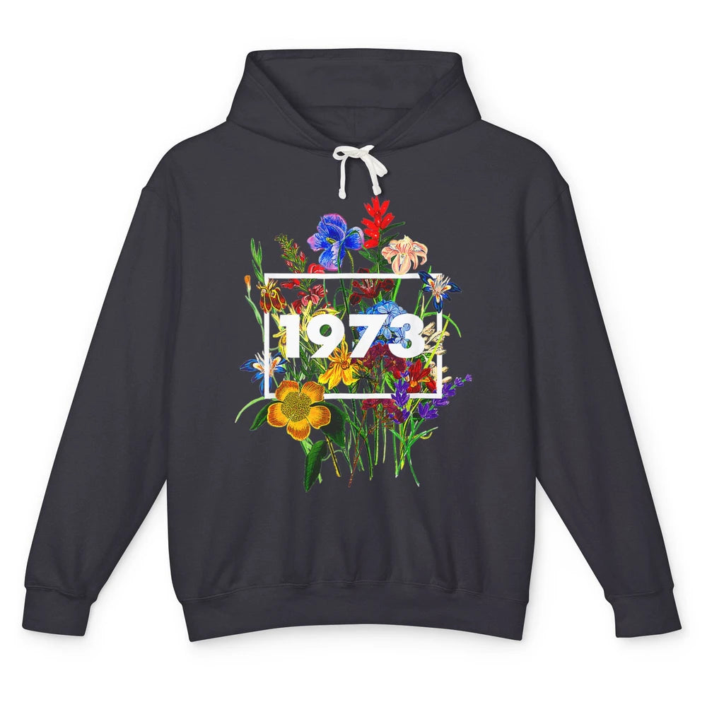 Wildflower Pro Choice 1973 Women Feminism Floral Body Rights Unisex Lightweight Hoodie