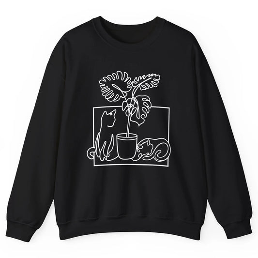 Cat Watering Plants Gardening Cat Lady Planting Cat Lovers Unisex Crewneck Sweatshirt