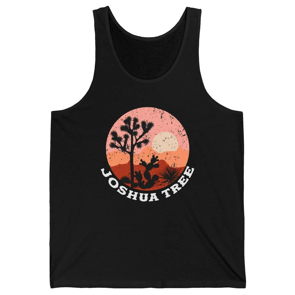 Vintage Desert Sunset Joshua Tree Hippie Girl Inspirational Unisex Jersey Tank