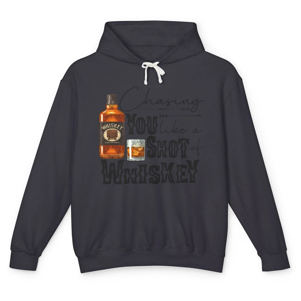 Retro Chasing You Like A Shot Of Whiskey Western Country Unisex Lightweight Hoodie