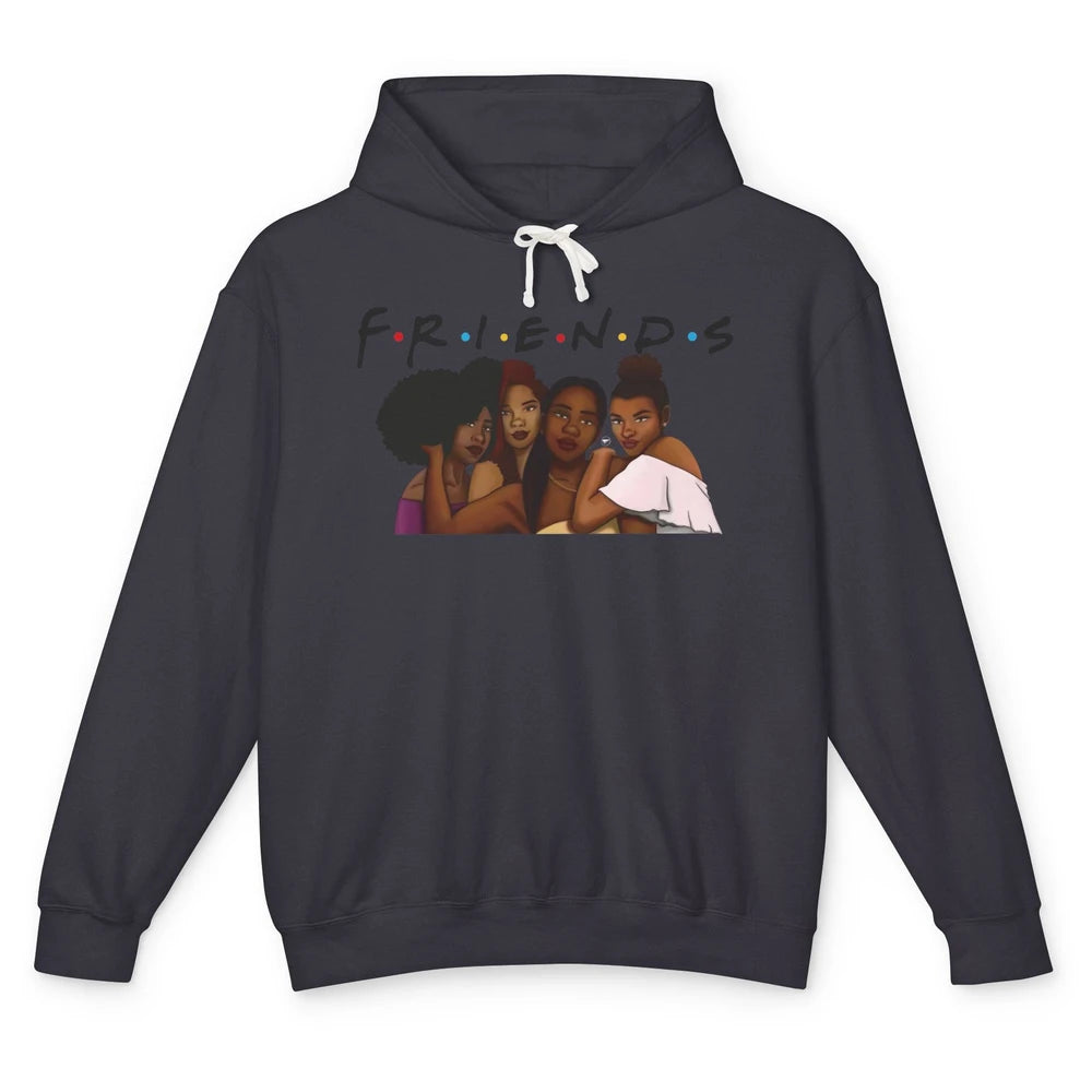 Afro Girls Friends Black Women Melanin Sisters Gift Unisex Lightweight Hoodie