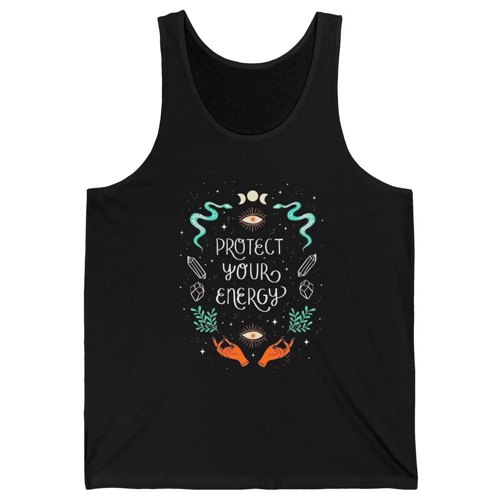 Witchy Hands Moon Phase Mystic Spiritual Protect Energy Goth Unisex Jersey Tank