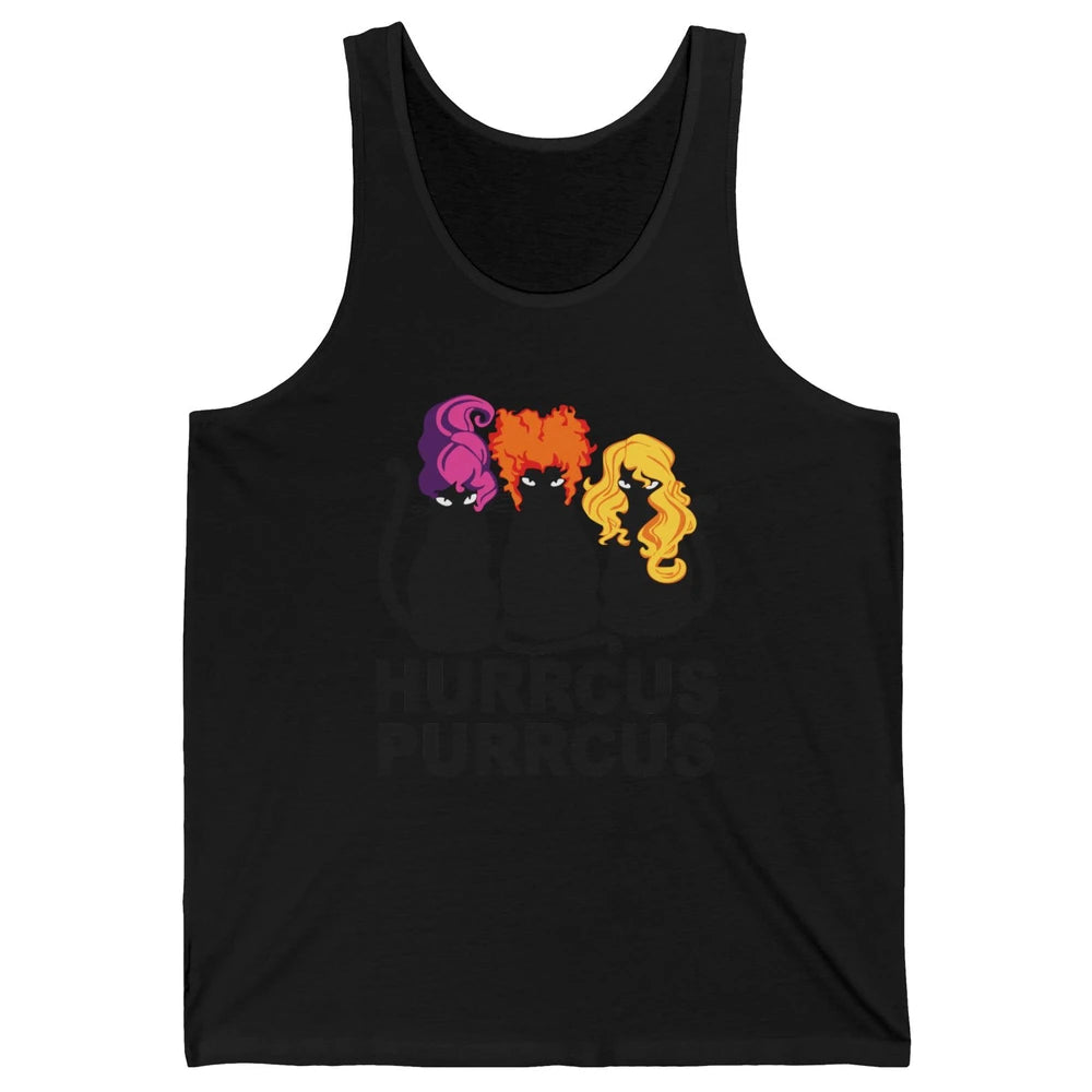 Black Cat Witch Hurrcus Purrcus Halloween Costume Cat Lovers Unisex Jersey Tank