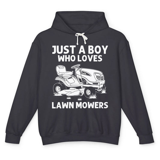 Funny Lawn Mowing Boys Lawn Mower Farmer Vintage Farming Unisex Lightweight Hoodie