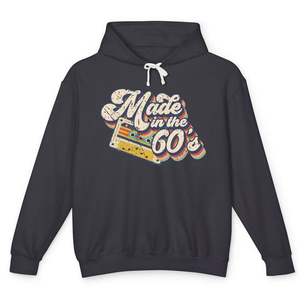 Retro Cassette Made In The 60's 1960s Born Birthday Day Gift Unisex Lightweight Hoodie