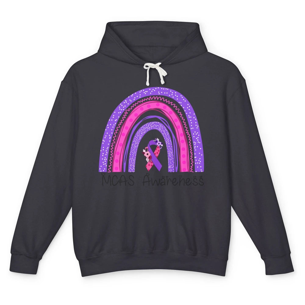 MCAS Awareness Rainbow Mast Cell Activation Syndrome Ribbon Unisex Lightweight Hoodie