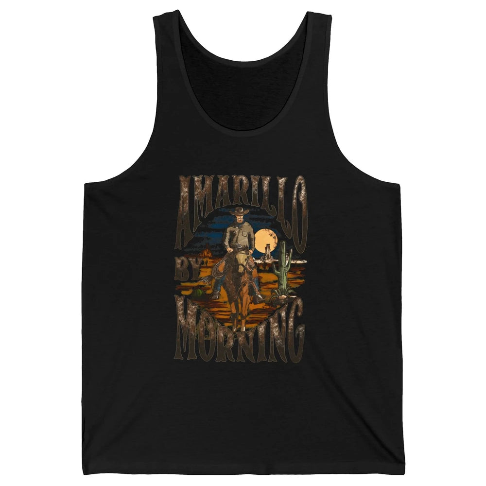 Amarillo By Morning Western Country Music Texas Cowboy Gift Unisex Jersey Tank