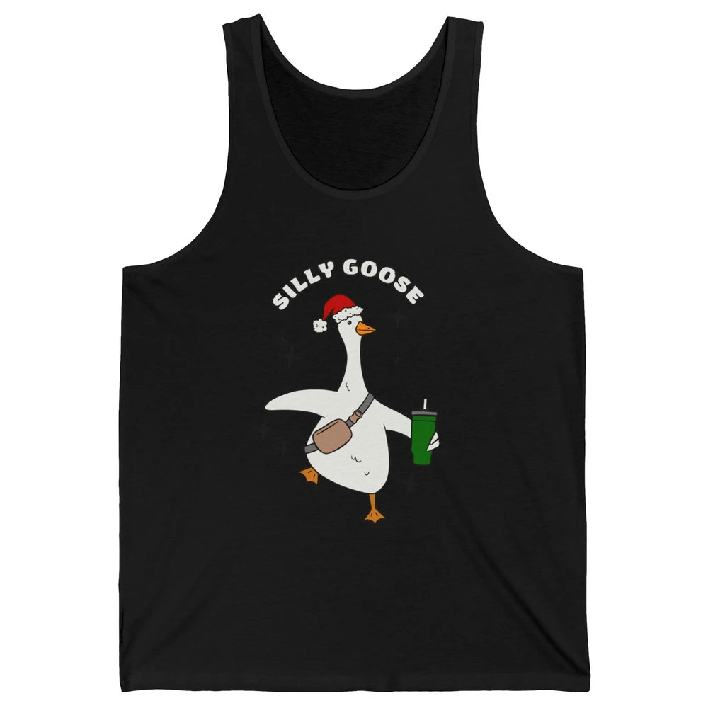 Funny Silly Goose Boojee Christmas Goose Bag And Cup Holiday Unisex Jersey Tank