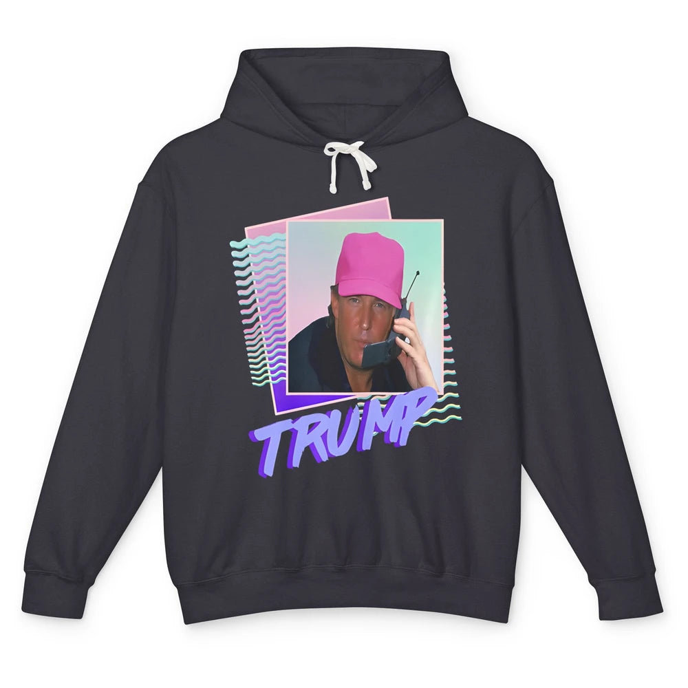 Funny Trump Pink Cap Making Phone Call Trump Lovers Unisex Lightweight Hoodie