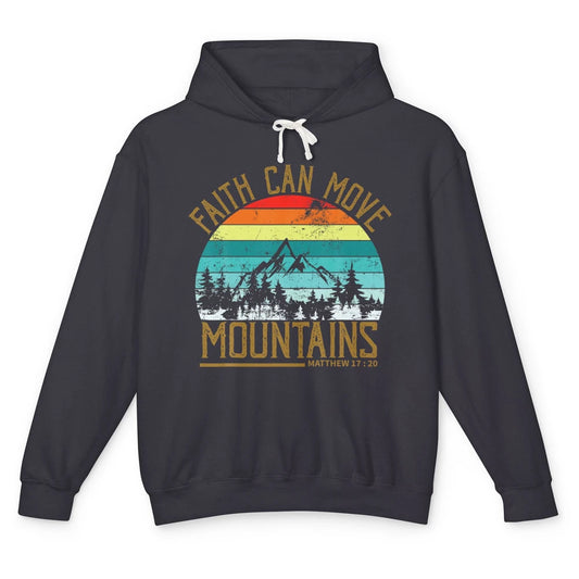 Faith Can Move Mountains Bible Religious God Jesus Christian Unisex Lightweight Hoodie