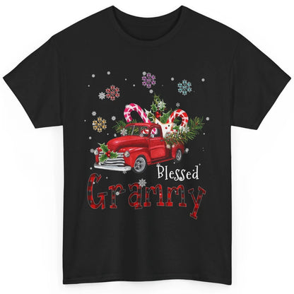 Merry Christmas Blessed Grammy Red Truck Xmas Grandma Retro Classic Unisex T-Shirt