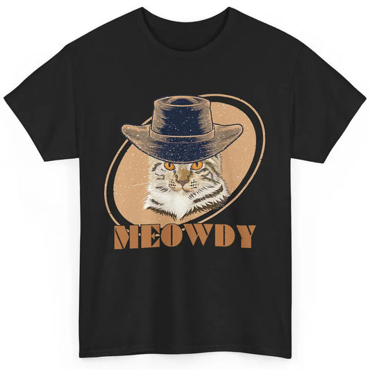 Funny Cat Cowboy Meowdy Western Country Cat Lovers Costume Classic Unisex T-Shirt