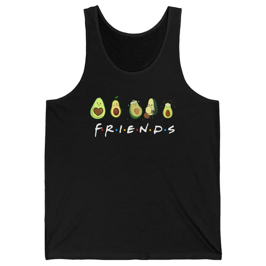 Avocado Friends Funny Avocado Running Drinking Avocado Lover Unisex Jersey Tank