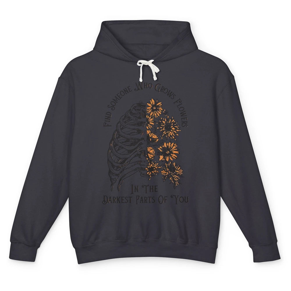 Floral Rig Cage Find Someone Who Grow Flower Western Country Unisex Lightweight Hoodie