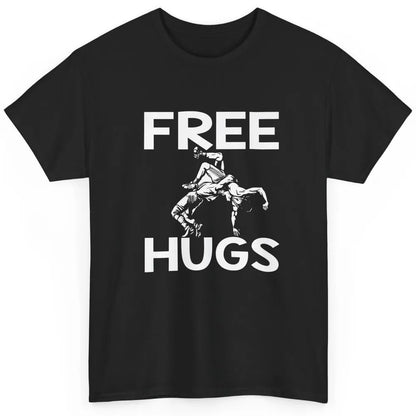 Vintage Wrestling Free Hugs Sports Martial Art Retro Wrestle Classic Unisex T-Shirt