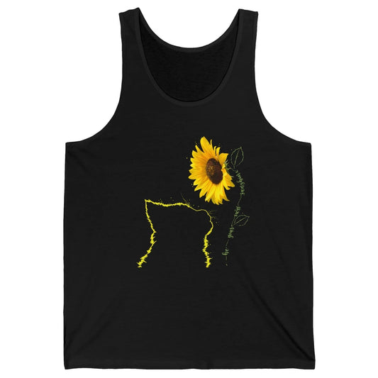 Sunflower Cat Be Your Own Be Your Own Sunshine Cat Mom Lady Unisex Jersey Tank