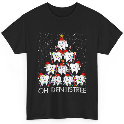 Merry Christmas Dentistree Xmas Tree Lights Dentist Teeth Classic Unisex T-Shirt