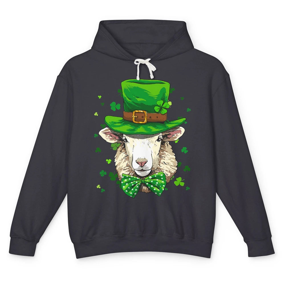 Leprechaun Sheep Lamb Irish Hat Shamrock St Patricks Day Unisex Lightweight Hoodie