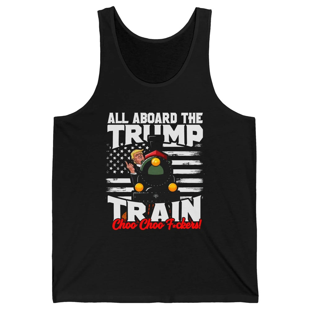 US Flag Trump Return All Abroad The Trump Train Anti Liberal Unisex Jersey Tank