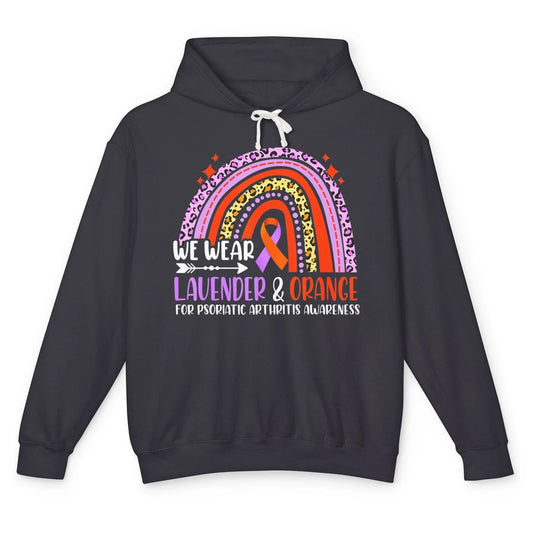 Wear Lavender Orange Rainbow Psoriatic Arthritis Month PsA Unisex Lightweight Hoodie